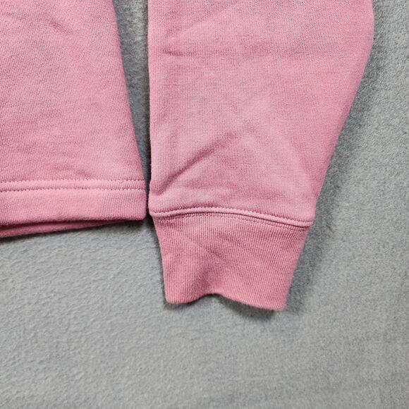 Girlfriend Collective Womens Top Medium Pink 1/2 Zip Pullover Cropped Sweatshirt - Picture 7 of 9